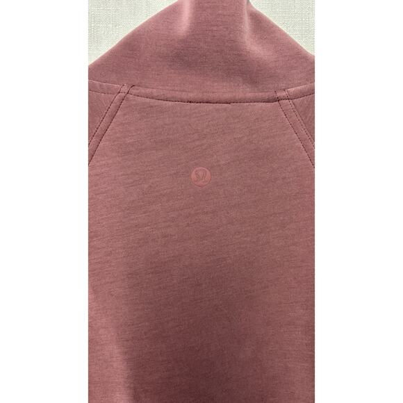 Lululemon Brushed Softstreme Funnel-Neck Zip Up Red Merlot Women Size 8 - Picture 5 of 8
